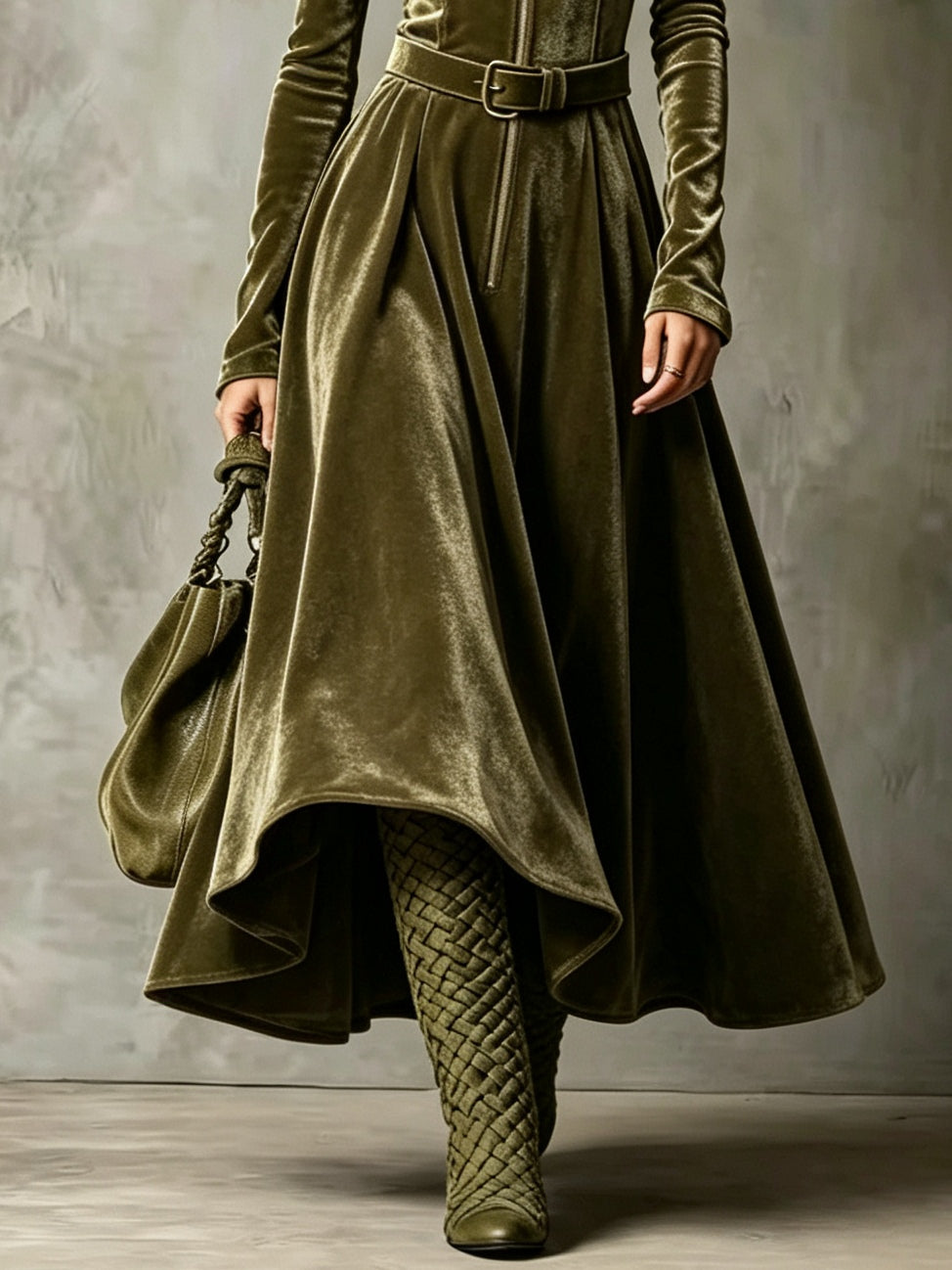Raffaella | Vintage Zip-Front Maxi Dress