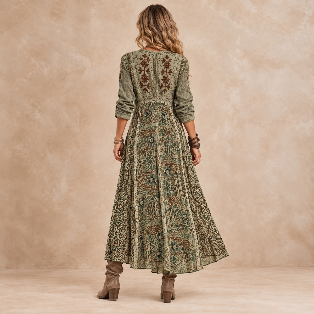 maxim | Vintage Botanical Maxi Dress
