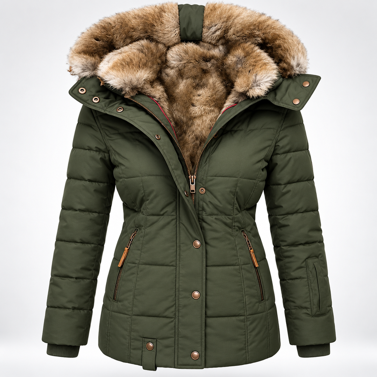 Claudia | Women’s Hooded Insulated Quilted Winter Coat