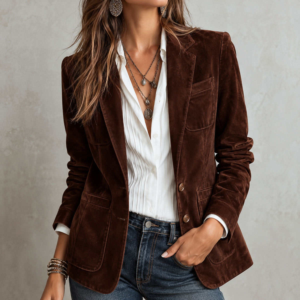 Margenta Women’s Tailored Fitted Blazer