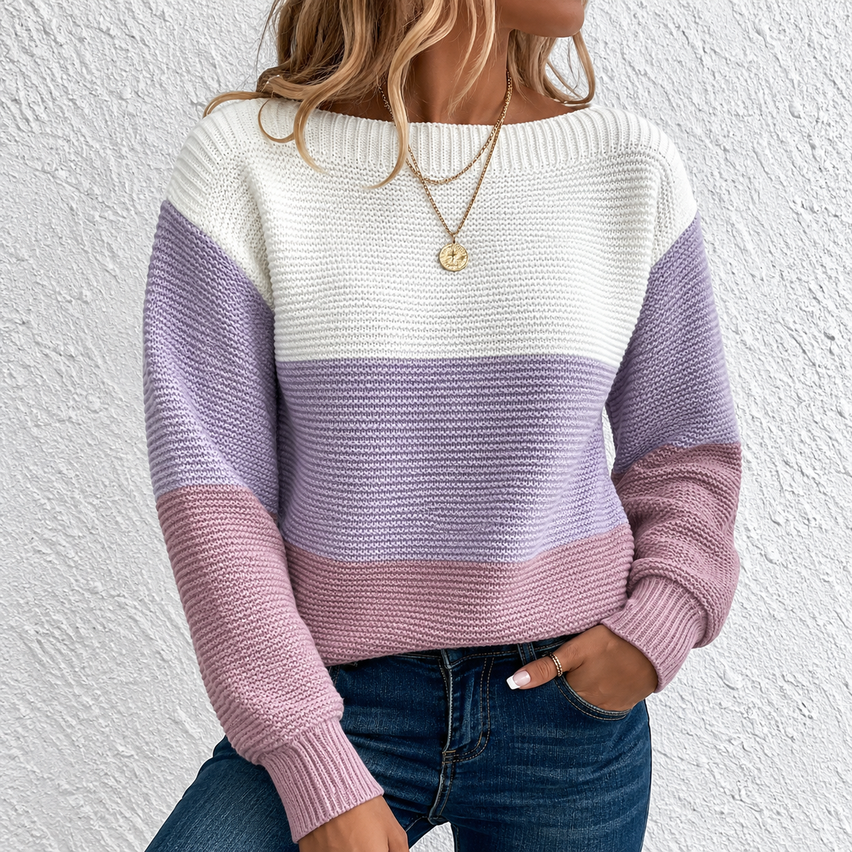 Nancy | Knitted Patchwork Sweater