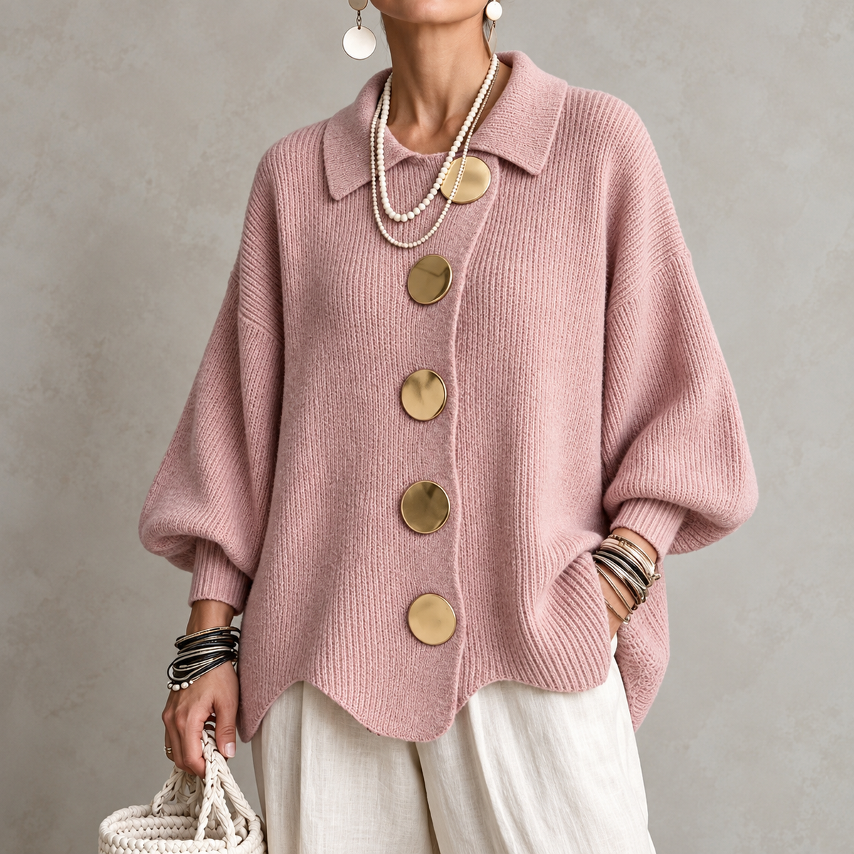 Annabel | The Gold Button Cardigan