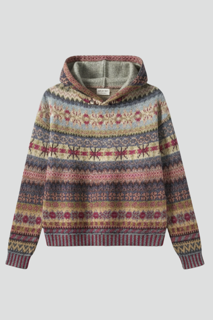 Ottilie | Patterned Knit Hoodie