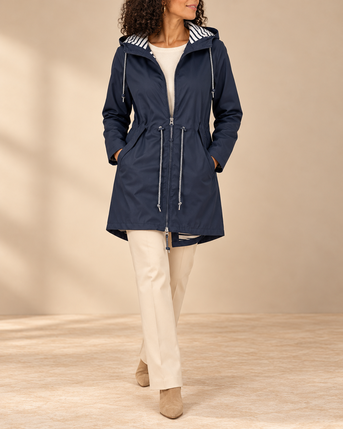 Lorraine | Hooded Waterproof Longline Rain Jacket