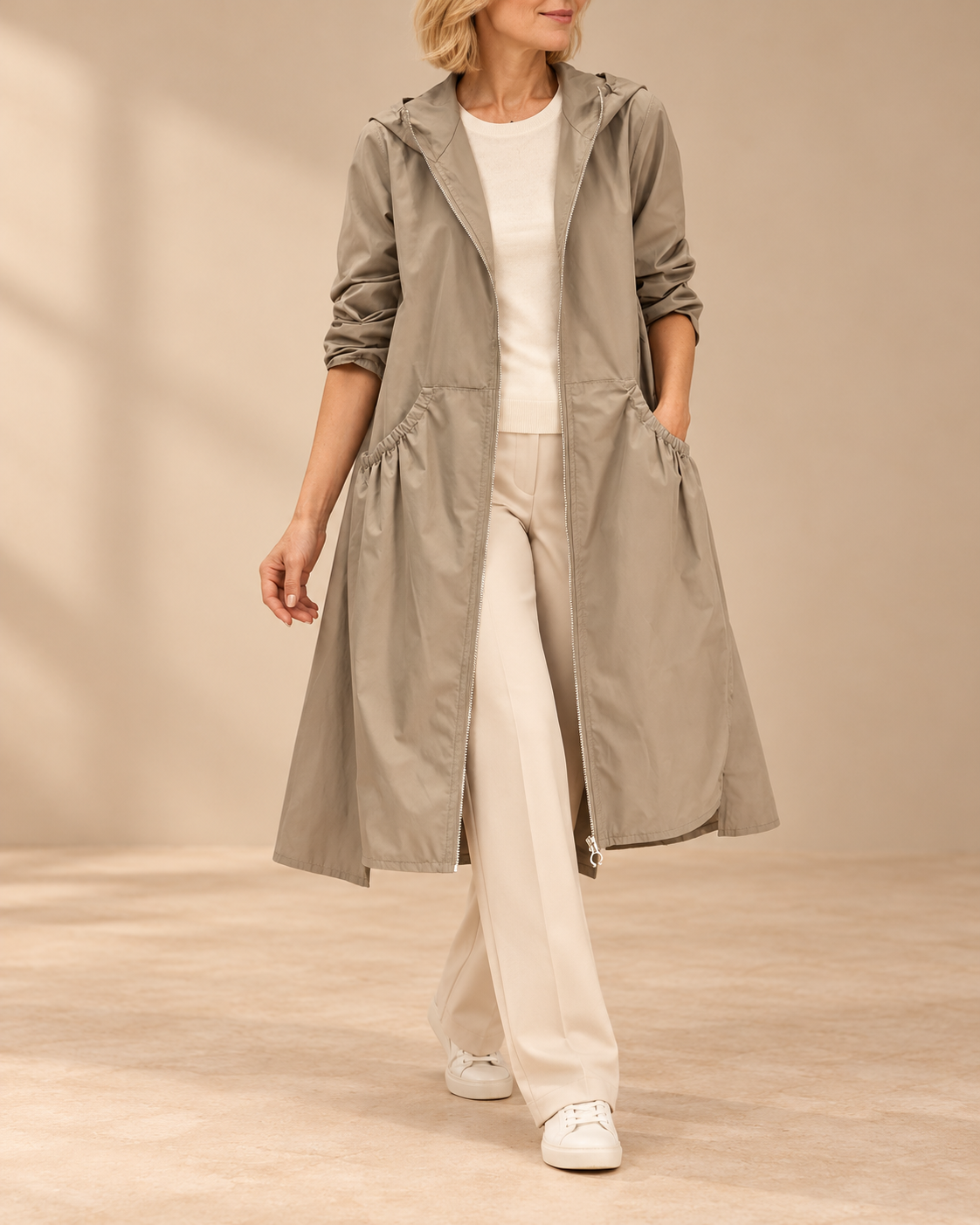 Clarice | Belted Classic Midi Trench Coat