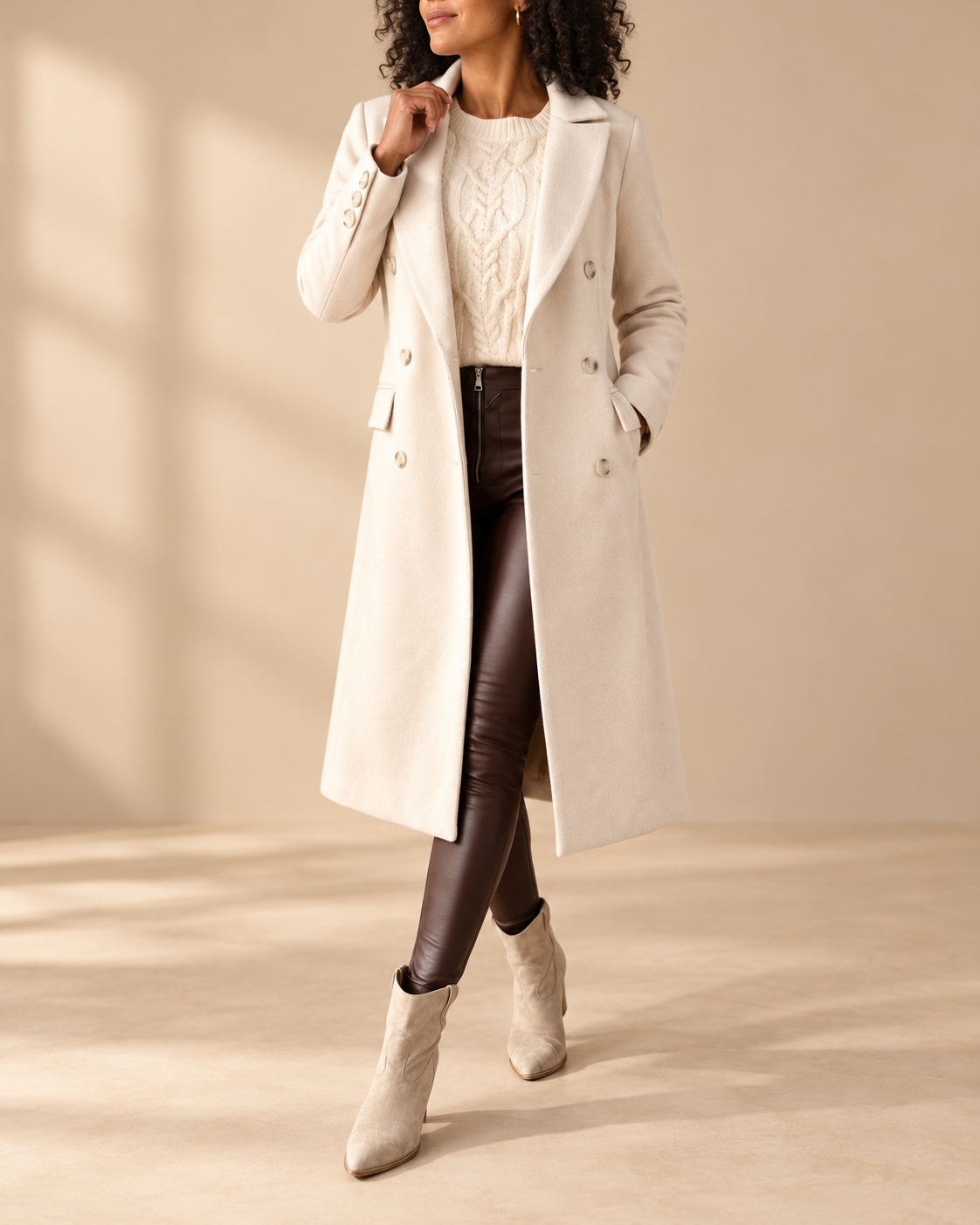 Emeline | Double-Breasted Longline Overcoat