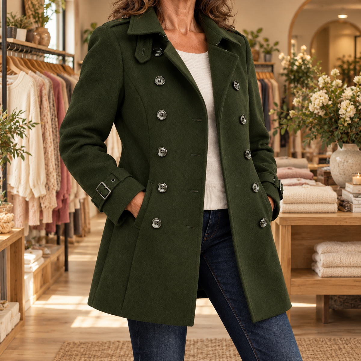 Danielle | Elegant Longline Trench Coat