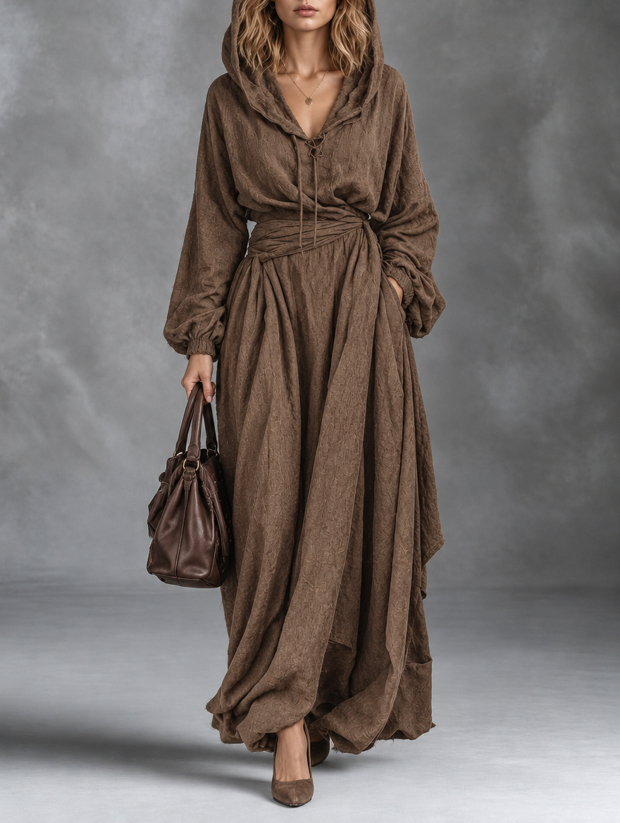 Suzette | Hooded Maxi Dress
